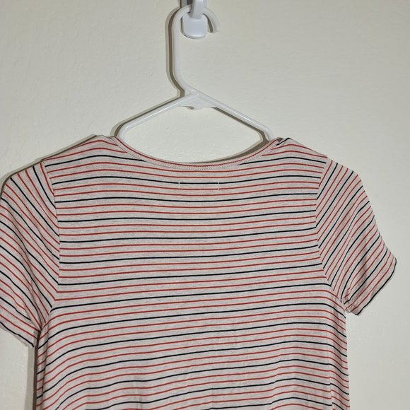 Madewell Swingy Tee Striped Red White Blue Short Sleeve Dress sz XXS GUC - Picture 7 of 9